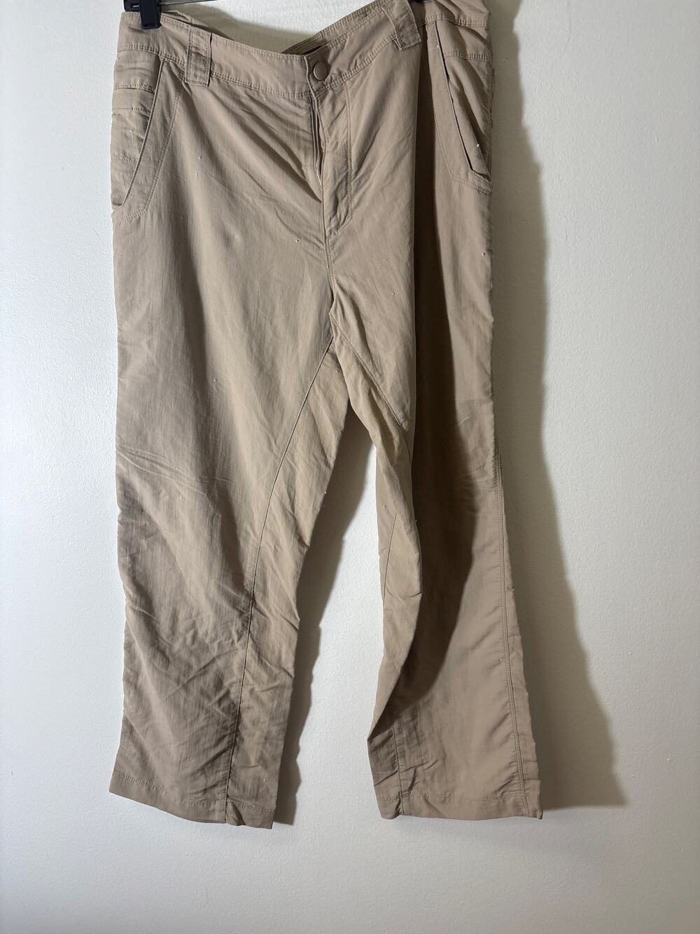 Mens Royal Robbins Khaki Nylon Travel Pants Sz 36/30